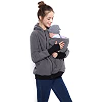 Los mejores  - F.G.Y 3 en 1 Mama Chaqueta Sudadera Canguro con Capucha- Abrigo Premamá para Mujer Multifunción- Calentar Portabebés…